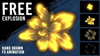 Free Explosion 2D FX animation [Green Screen + AE project]