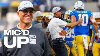 Mic'd Up: Jim Harbaugh Reacts To Justin Herbert "BEAST MODE!" | LA Chargers