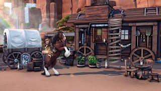 Wild West wagon | The Sims 4 Speed build | Horse Ranch