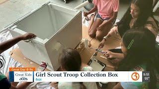 GREAT KIDS: Girl Scout Troop Collection Box