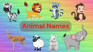 Animal Names For Kids || Learn Animal Names With Pictures And Spelling || Kidzone