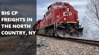 Huge freight trains on the rails of the North Country