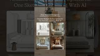 Visualise Multiple Styling Options for One SketchUp modeling With AI #interiordesign #midjourney