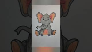 Drawing of kids||Easy Elephant Drawing #drawing #shorts_ #art @Subhashis.