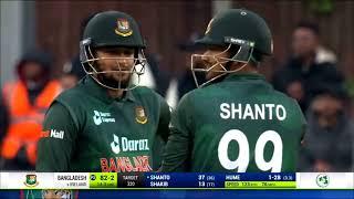 NAZMUL HOSSAIN SHANTO FIRST ODI HUNDRED | BANGLADESH VS IRELAND | 93 OF 117 |