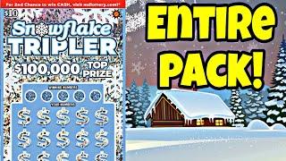 $10x50 SNOWFLAKE TRIPLER MD LOTTERY CHRISTMAS HOLIDAY SCRATCH OFF TICKETS #lottery #scratchers