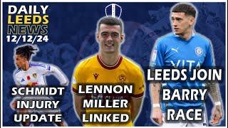 Leeds Join Barry Race, Miller Linked, Falkirk Defender Lined Up, Schmidt Injury Twist, Bamford Exit