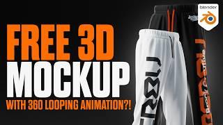 FREE 3D Sweatpants Mockup | Blender3D Tutorial