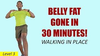 BELLY FAT FINALLY GONE - 30 Min Walking In Place Workout to Lose Belly Fat