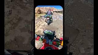 Leh Ladakh water crossing with bike #leh #ladakh #kashmir #srinagar #travel #rider #bikeride #manali