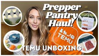 Prepper Pantry Haul! | TEMU Unboxing | Affordable Prepping