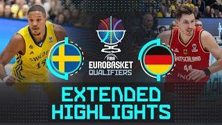 Sweden  vs Germany  | Highlights | FIBA EuroBasket 2025 Qualifiers