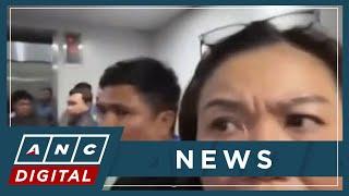 WATCH: Honeylet Avanceña tries to stop former president Duterte from being taken by authorities| ANC