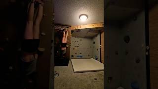 Climbing in my room!!! #ozarkclimbingteam #bathang #toecatch #funclimb