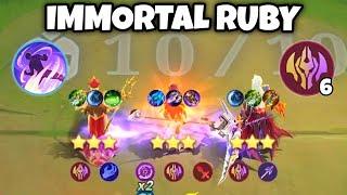 YUKI SKILL 3 + IMMORTAL RUBY FULL STACKS !! CRAZY DAMAGE !! MAGIC CHESS MOBILE LEGENDS