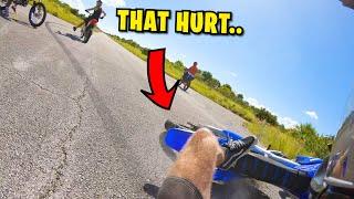 I WENT DOWN HARD ON MY YZ450 DIRT BIKE...