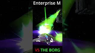 USS Enterprise M VS Borg Fleet #startrek #starships #startrekbridgecommander