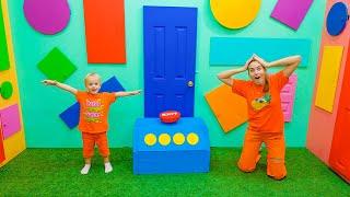 Chris and Mom Inside the Magic Cube Challenge