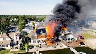 3 Alarm Fire TWO HOMES FULLY INVOLVED Brick, New Jersey 9/27/21