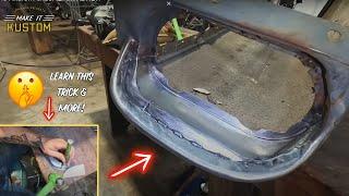 Repairing RUSTY Sheet Metal FENDER - SIMPLE TOOLS & MIG WELDING