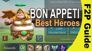 Lords Mobile Best F2P Heroes to use against Bon appeti