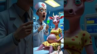️ Evolution of Baby: Pregnant Cow on hospital with Doctor  AMAZE  #cat​ #cute​ #love​ #shorts​