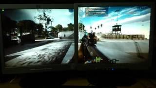 Battlefield 4 - Nvidia Surround with 2 Monitors - Nvidia geforce GTX 750 ti - 2560x1024