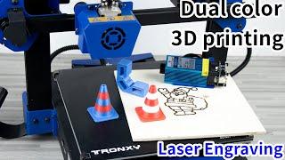 Tronxy XY-3 SE 3D Printer Laser Engraving Machine Unboxing and test