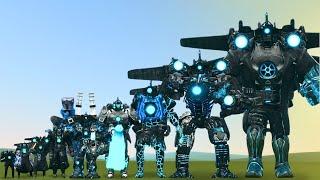 SIZE COMPARISON OF NEW MECHA CAMERAMAN TITAN VS SKIBIDI TOILET BOSSES in Garry's Mod!