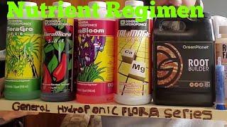 Growing Weed Flowering Nutrient regimen.  General Hydroponics flora series +