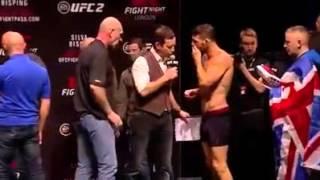 Bisping calls Silva a steroid using cheat and a pussy.