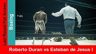 Roberto Duran vs Esteban de Jesus I, Widescreen Fight Last Round (10), 1972 Boxing Match in New York