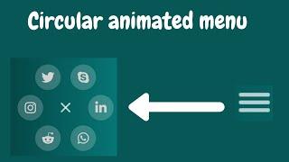 Circular Navbar Menu using HTML and CSS 3 || Animated Circular Menu