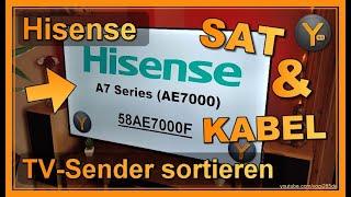 Hisense VIDAA TV: TV-Sender sortieren (2022) Senderliste bearbeiten