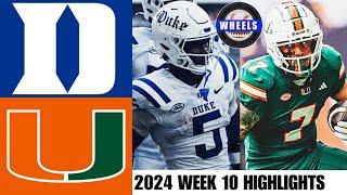 #5 Miami vs Duke | Full Game Highlights | 2024 College Football Highlights