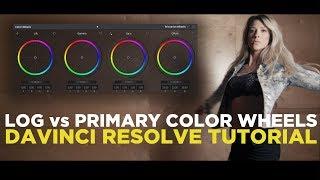 Log vs Primary Color Wheels - Davinci Resolve 14 Beginner Tutorial