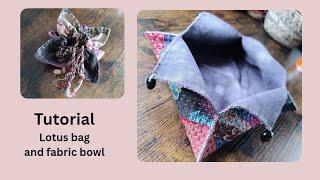 Make a simple but beautiful bag and bowl from a square of cloth