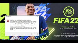 Fix FIFA 22 DirectX Function Error DXGI ERROR DEVICE HUNG And DXGI ERROR DEVICE REMOVED Error