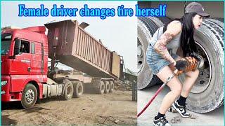 Tao Tao, a skilled female trailer truck driver specializing in transporting scrap