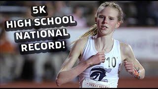 High School Sophomore Elizabeth Leachman Breaks High School 5k NATIONAL RECORD At Texas Relays 2024