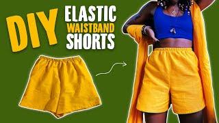 DIY Elastic Waistband Shorts w/ Pockets - PDF Sewing Pattern Available | @sewquaint