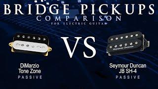 DiMarzio TONE ZONE vs Seymour Duncan JB SH-4 - Passive Bridge Pickup Guitar Tone Comparison Demo