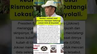 Reaksi Jokowi usai Rismon Sianipar Datangi Lokasi KKN di Boyolali
