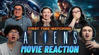 ALIENS made us jump and scream! | MOVIE REACTION | MaJeliv