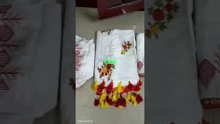 Malai cotton handmade mekhala Chadar with embroidery work heavy work jora #trending
