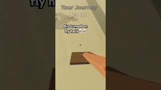 Bro turned on fly hack #funny #roblox #adustytrip #flyhack #wth