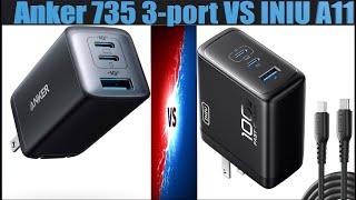 Anker 735 3port USBC charger VS INIU A11 100W charger - Which one is better? -HERVEs WORLD- EP 742