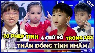 "BỘ TỨ" THẦN ĐỒNG TÍNH NHẨM làm rung chuyển Siêu Tài Năng Nhí khiến Trấn Thành, Hari, Gil Lê NỂ PHỤC