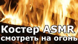 Смотреть на огонь звук костра АСМР ASMR Real campfire relaxing nature sounds