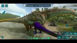 Max level tamed Giga VS Titan fight | Ark mobile